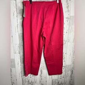 Nancy Bolen City Girl Women’s 16 Pink Cotton Capri Rhinestone Pants Ladies NWT